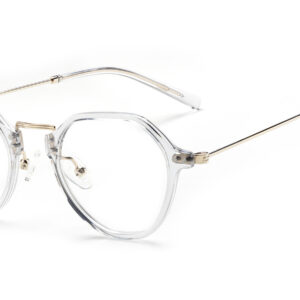 MANTSƐ ROUND CLEAR GREY/THIN GOLD TEMPLES(SMALL)