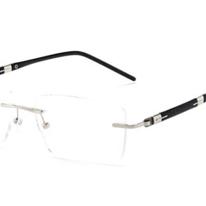 MANTSƐ RIMLESS SILVER/BLACK