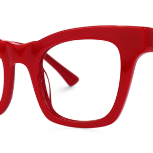 Mantsɛ Rectangle Acetate Frame Red With Anti-Blue Light Lens